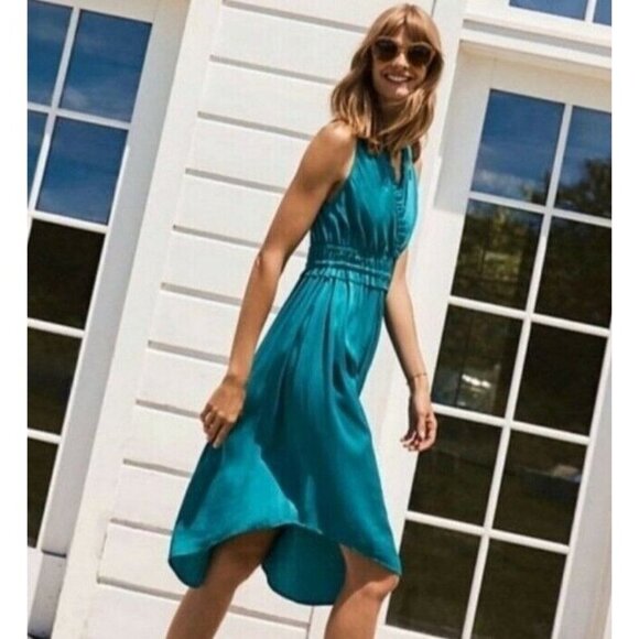 Anthropologie Dresses & Skirts - Maeve × Anthropologie La Habana Sleeveless Dress Womens Small Blue Vneck NWT